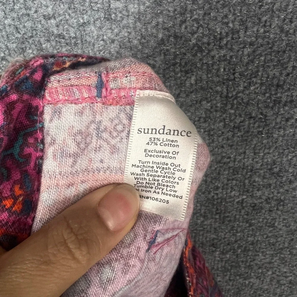 Sundance Shorts Womens S Multicolor Boho Linen Blend Paisley Print - Picture 7 of 8